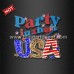 July 4th Party in the USA White Ink Vinyl Transfer Independence Day Printed Film